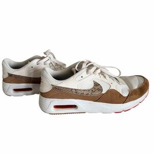 Nike Air DX9501-100 Cream Brown Snake Swoosh Sneakers 8.5